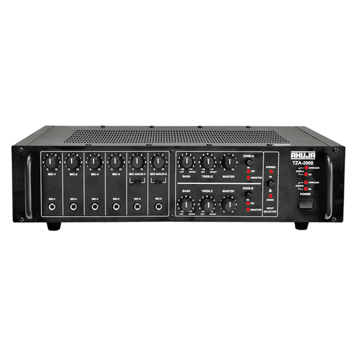 Ahuja TZA-2000 PA Mixer Amplifier 200w, 6 Mic & 2 Aux, Auto AC/DC, Tone Control- Each