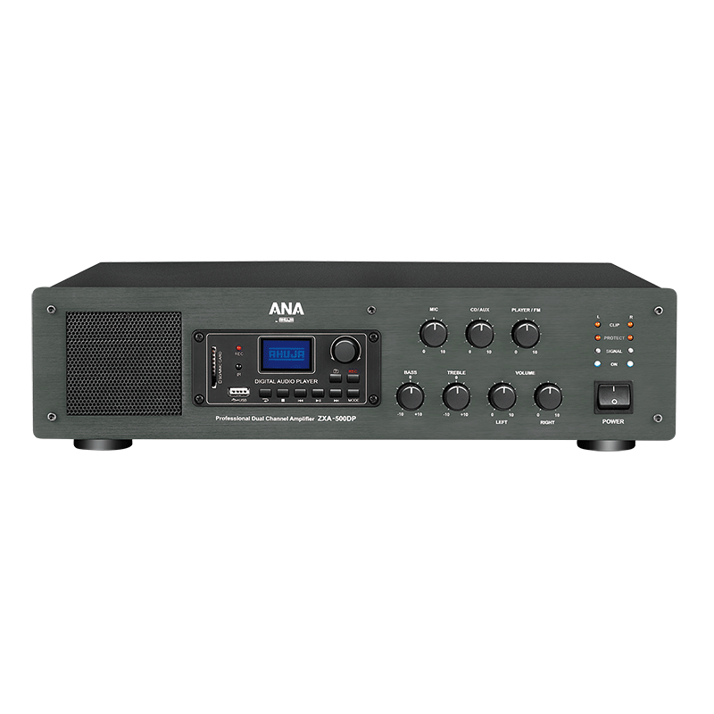 Ahuja ZXA-500DP 250w+250w Dual Channel Professional Power Amplifier With MP3, Bluetooth FM & Digital Recording- Each