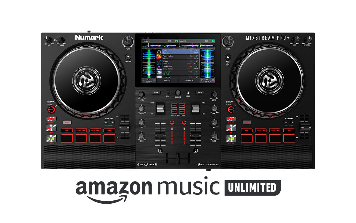 Numark Mixstream Pro + Standalone Streaming DJ Controller with Amazon Music