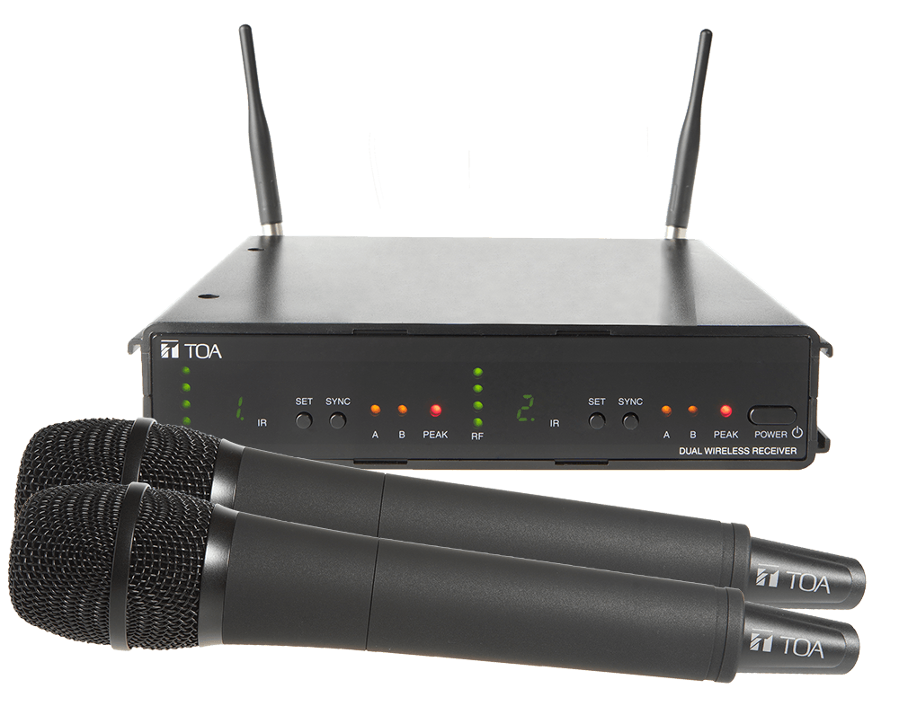 TOA WS-422 Dual Channel Wireless Mic System - Set