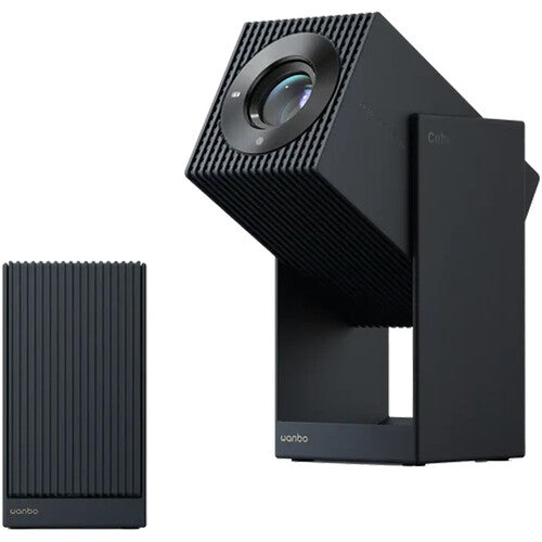 Wanbo Cube 2 Pro Portable Smart Projector – Native 1080p , 500 ANSI Lumens ,Android TV 11 , Auto Focus , 230° Gimbal Stand