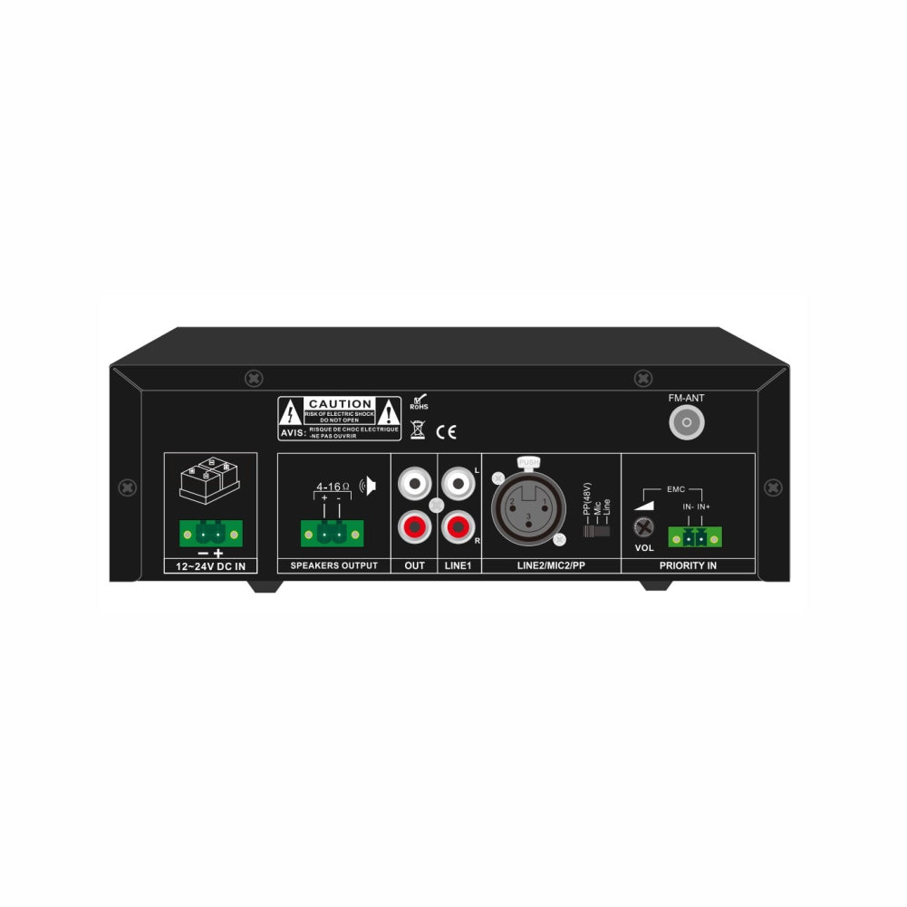 CMX – CP-60MC 60W Car Amplifier with USB / SD / FM / Bluetooth, EMC & 4–16 Ohm Support