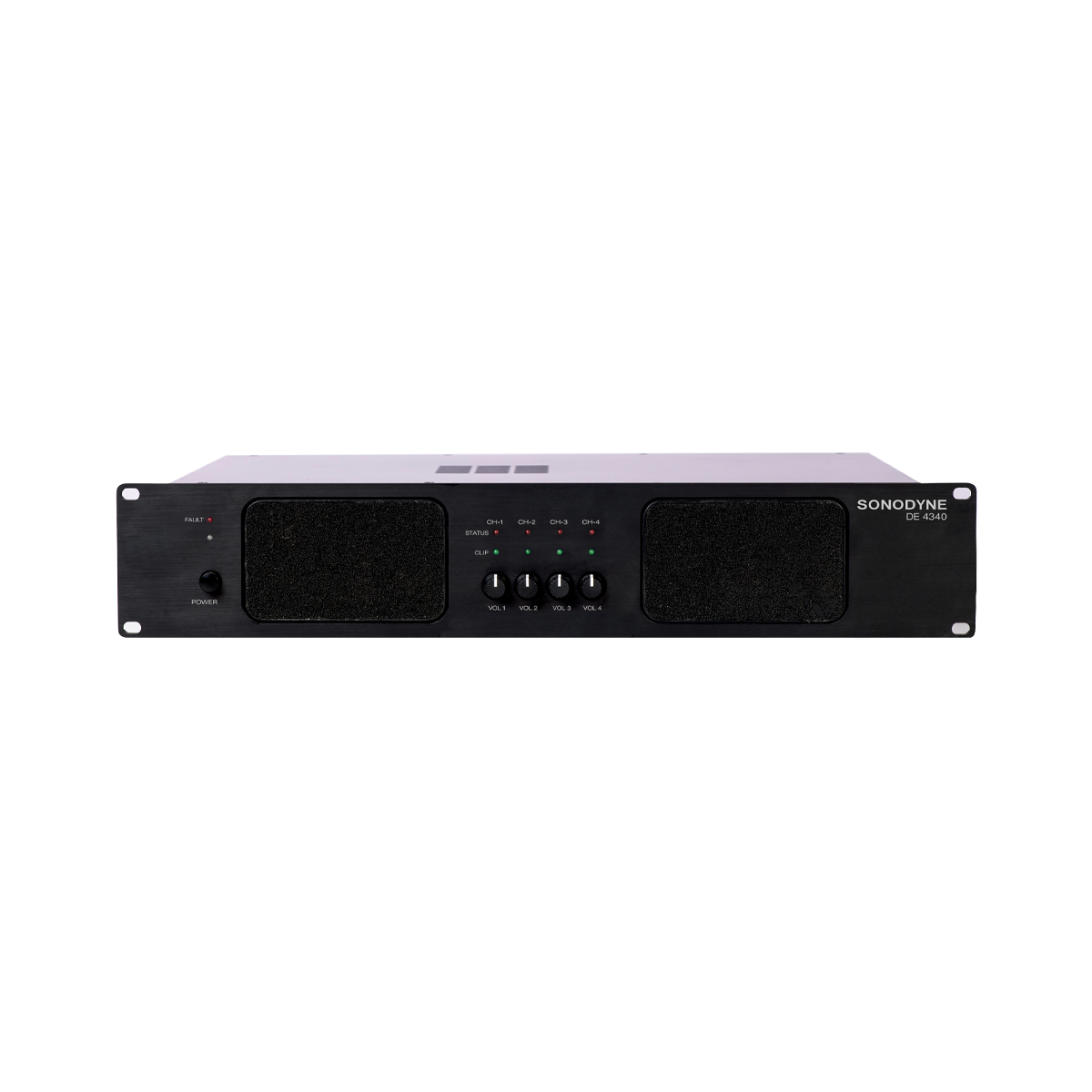 Sonodyne DE 4340 4-Channel Class-D Power Amplifier with 200W RMS per Channel and Active PFC Power Supply