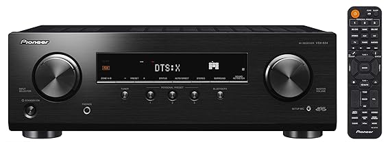 Pioneer VSX-834 155W @ 6 ohms, 80W FTC x 7 ch. 7.2 receiver with Dolby Atmos Dolby Atmos Height Virtualizer Bluetooth DTS X 4K HDMI - Each