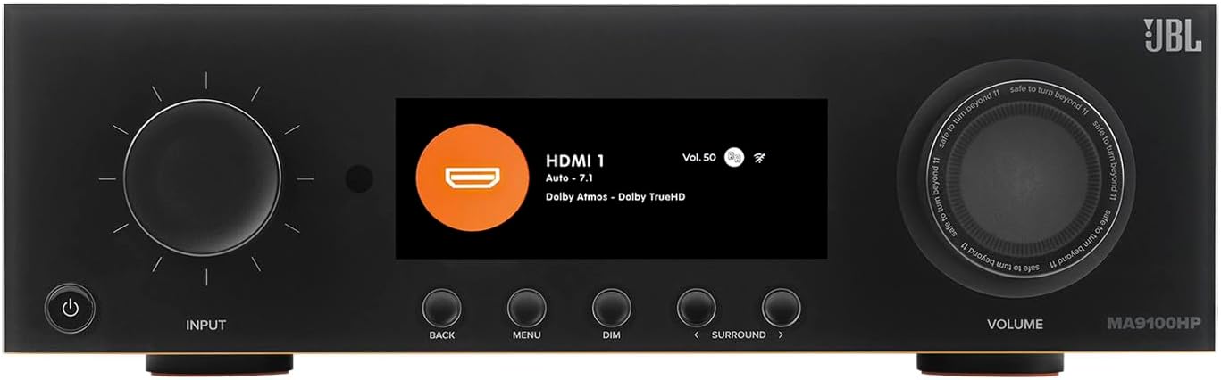 JBL MA9100HP 9.2 Ch Smart Network Multi-Zone AVR Home Theater Receiver 8K eARC Dolby Atmos DTS:X HDR10+ Dolby Vision