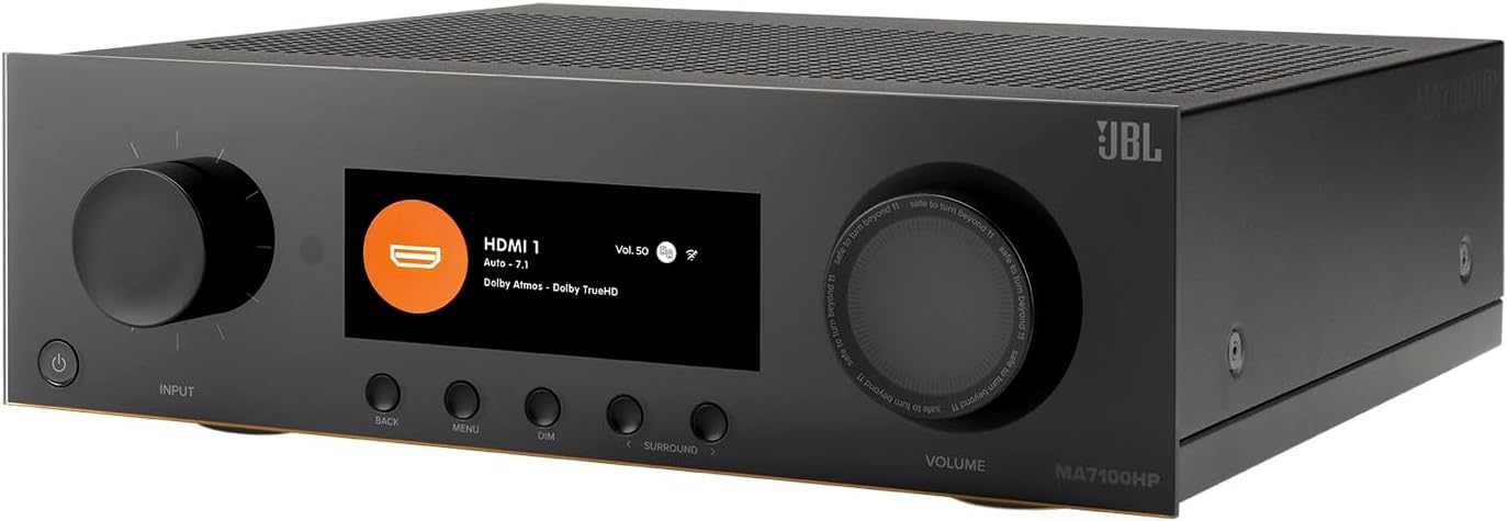 JBL MA7100HP 7.2 Ch Smart Network Multi-Zone AVR Home Theater Receiver 8K eARC Dolby Atmos DTS:X HDR10+ Dolby Vision WiFi