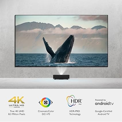 BenQ V7050i 4K Laser Smart TV Projector Ultra Short Throw 2500 ANSI Android TV Wireless Casting