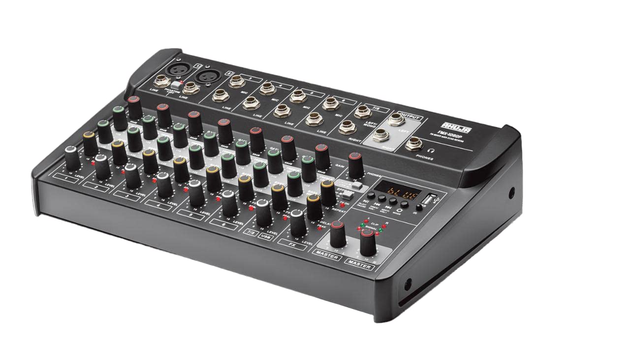 Ahuja FMX-108DP PA 8 Channel Mixer With Built-in MP3 Player & Digital Effects - Each