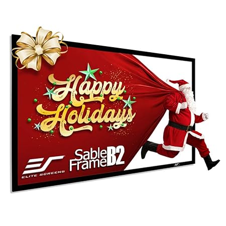 Elite SB100WH2 Sable Frame B2, 100" Diag. 16:9, Active 3D/4K Ultra HD Fixed Frame Projector Screen - Each