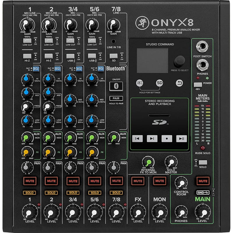 Mackie Onyx8 8-Channel Premium Analog USB Mixer - Each