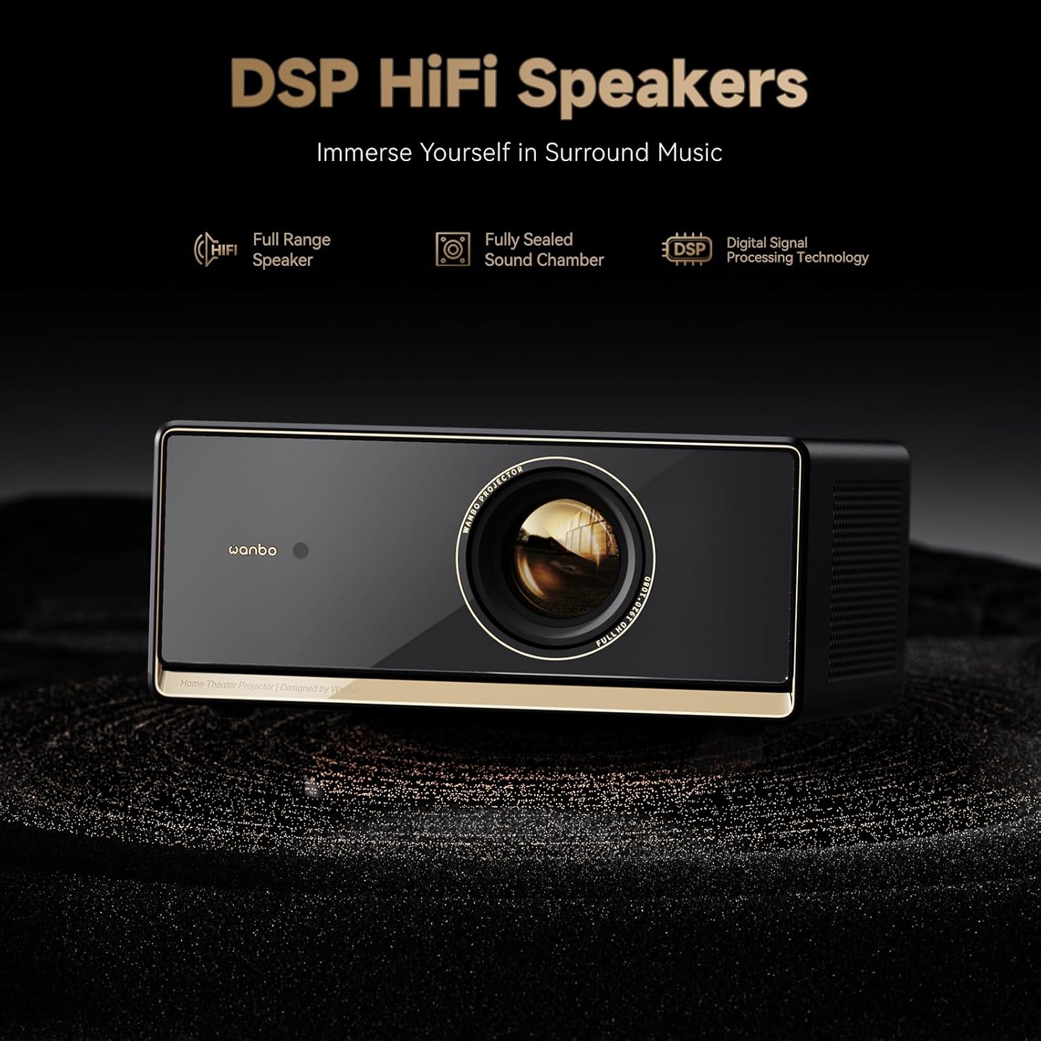 Wanbo X5 Pro Smart LCD Projector – Native 1080p, 1100 ANSI Lumens ,Google TV ,HDR10 ,Auto Setup (ASA 3.0)