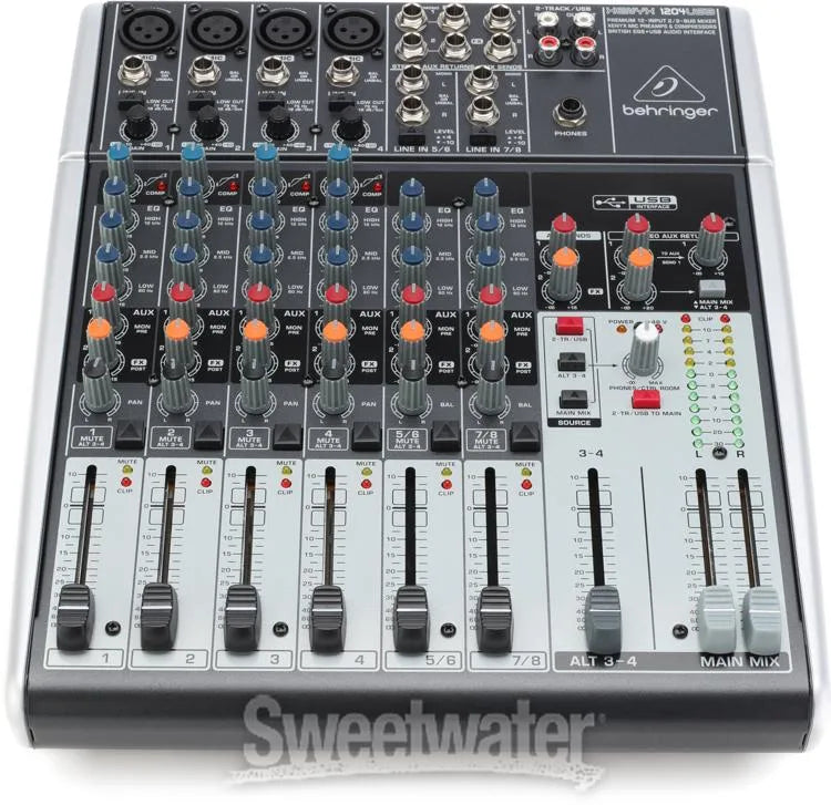 Behringer Xenyx 1204USB Premium 12-Input Mixer with USB/Audio Interface