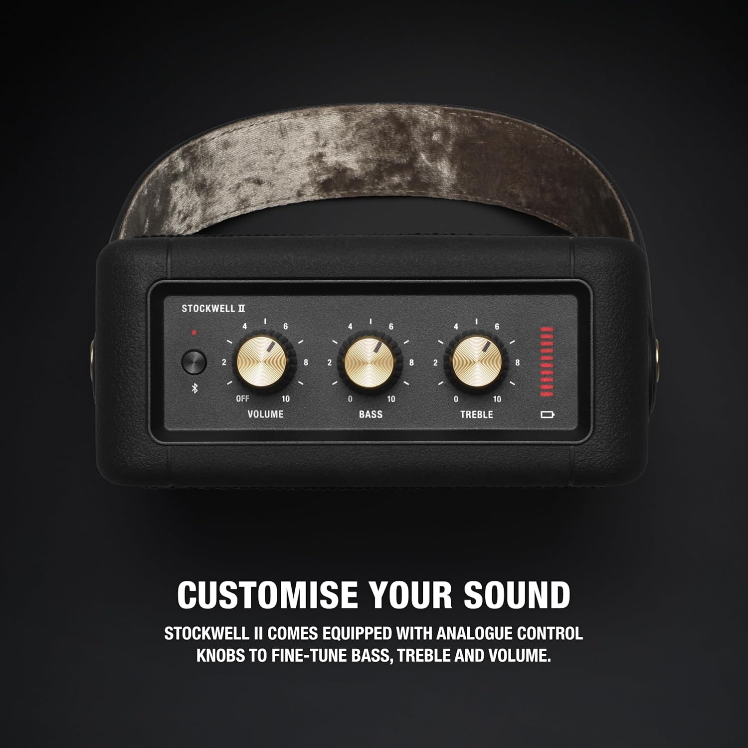 Marshall Stockwell II Portable Bluetooth Speaker with 20+ Hours of Portable Playtime, (360° Sound), Water-Resistant (IPX4)