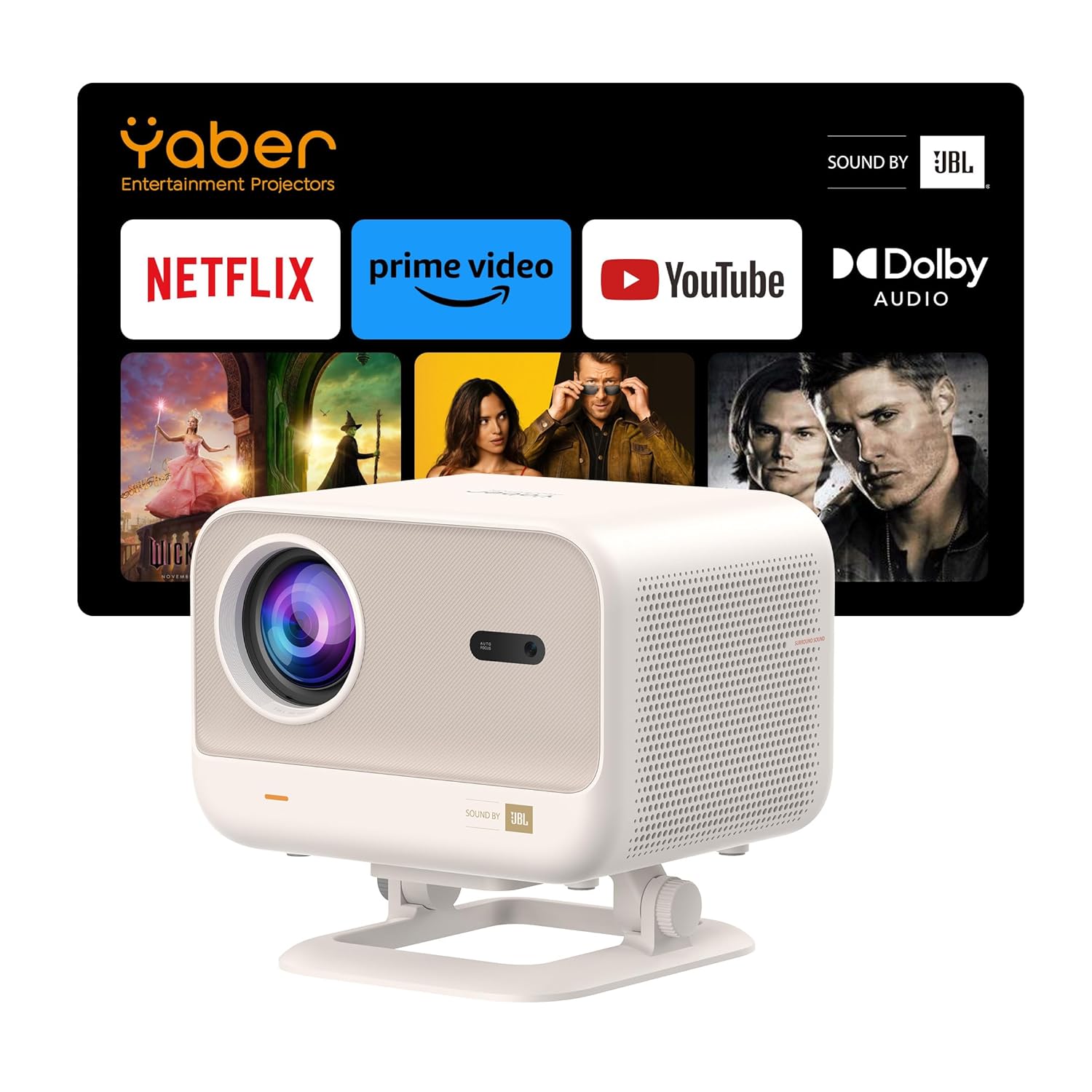 Yaber L2 Plus 4K Portable Outdoor Projector with WiFi 6 & Bluetooth, S