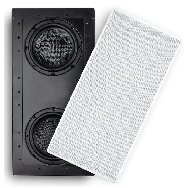 Speakerแraft SC-HRSIW8-CAB Dual 8-in (200mm) In-Wall Subwoofer 600 Watts