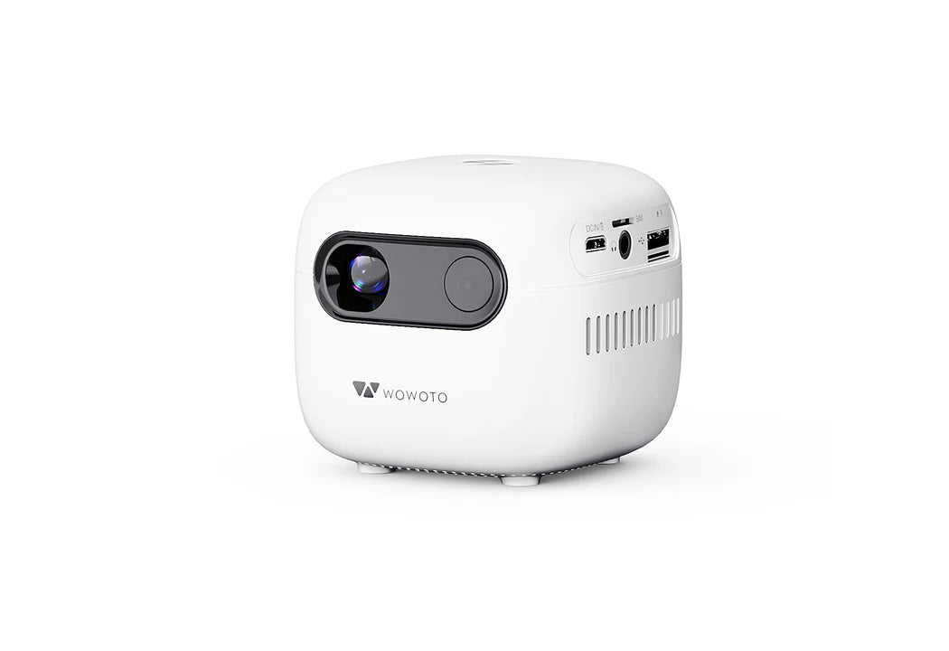 WOWOTO Q8 Premium High-Performance Smart Portable Projector with Android OS, Dual-Band Wi-Fi, Bluetooth & 1080p/4K Support