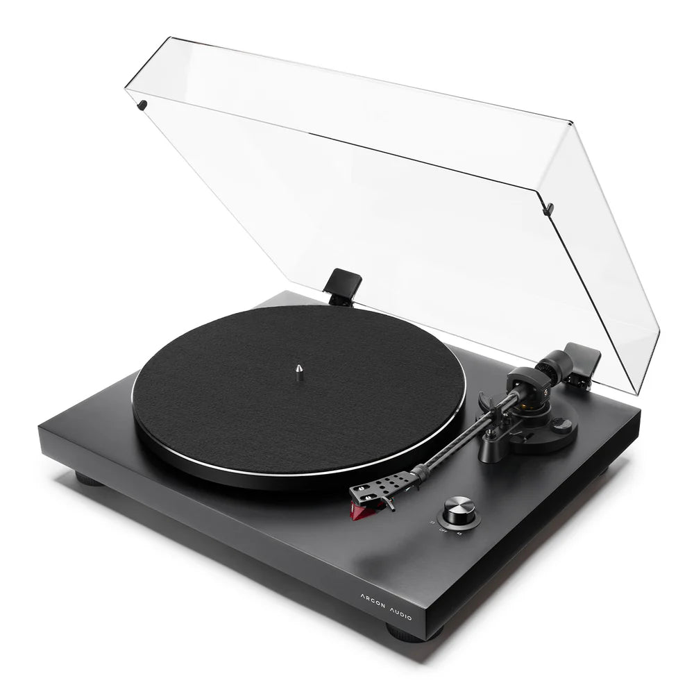Argon Audio TT-3 Plus Belt Drive Turntable with Ortofon 2M Red Cartridge and ATS Stabilization for High-Fidelity Vinyl Playback and Enhanced Analog Sound Performance