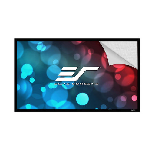 Elite ER92WH1-A1080P4K - 92" Sable Frame Acoustic Pro Full HD Fixed Transparent Perforated Projector Screen - (16:9)