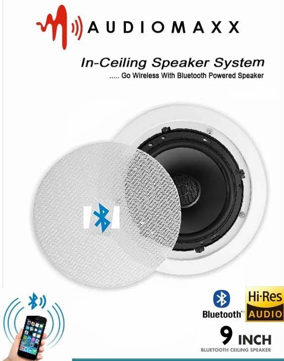 Audiomaxx - Bluetooth Ceiling Speaker 30w Output, Slim With Magnetic Grill - Audiomaxx India