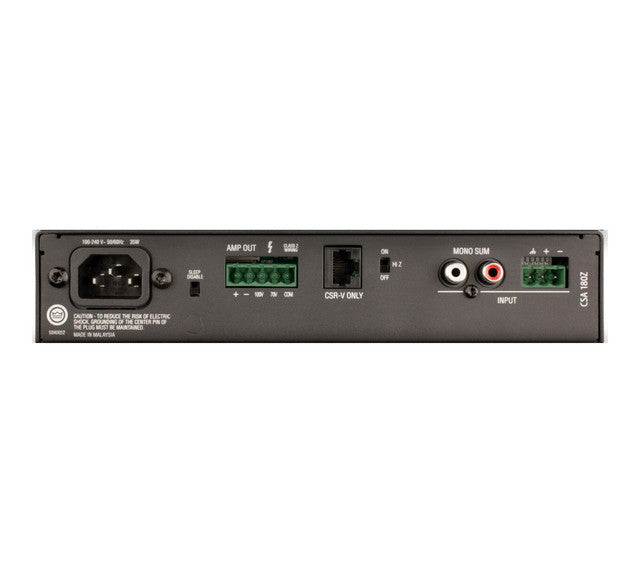 JBL NCSA180Z-U-IN Commercial Amplifier Compact  with DriveCore Efficiency - 80W x 1 Ch @ 70V Zero Fan Noise. Maximum Reliability Smart Power. Silent Operation