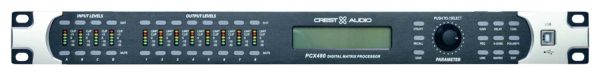 Crest Audio PCX 480-230EB Digital Speaker Management Processor (4-In / 8-Out) with 96 kHz DSP, Matrix Routing, and Advanced System Control