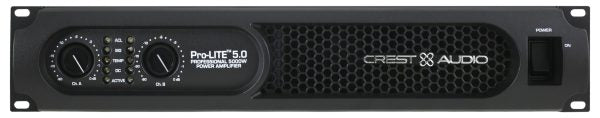 Crest Audio Pro-LITE 5.0-230EB Power Amplifier with 1725W per Channel @ 4Ω, Class-D Efficiency, and Ultra-Lightweight Rack Design