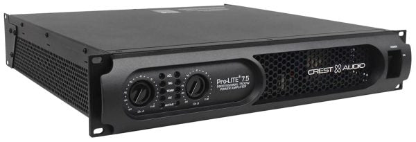 Crest Audio Pro-LITE 7.5-230EB Power Amplifier with 750W per Channel @ 4Ω, Class-D Efficiency, and Lightweight Rack Design