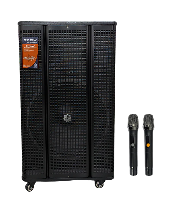 Digimore DT-15W 15-Inch Trolley Speaker for Powerful Portable Party and Karaoke