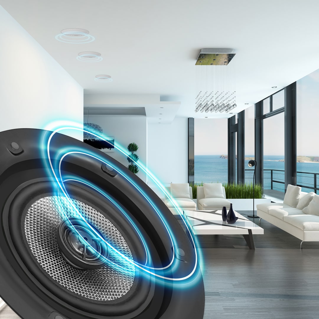 Pure Acoustics IQ-612 2-Way 120W 6.25" Home Theatre In-Ceiling Speaker - Pair