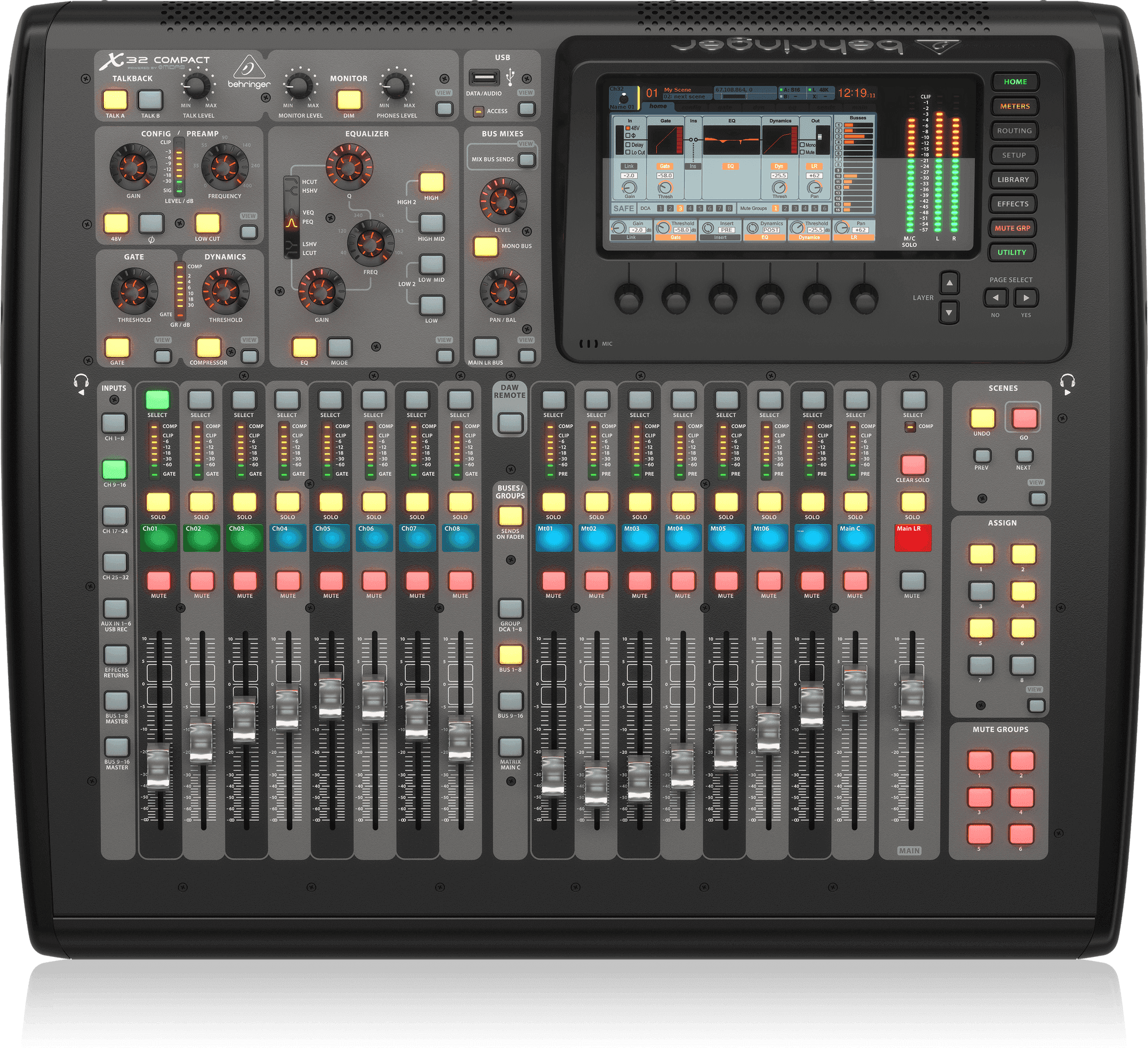 Behringer X32 Compact 40-Input, 25-Bus Digital Mixing Console with 16