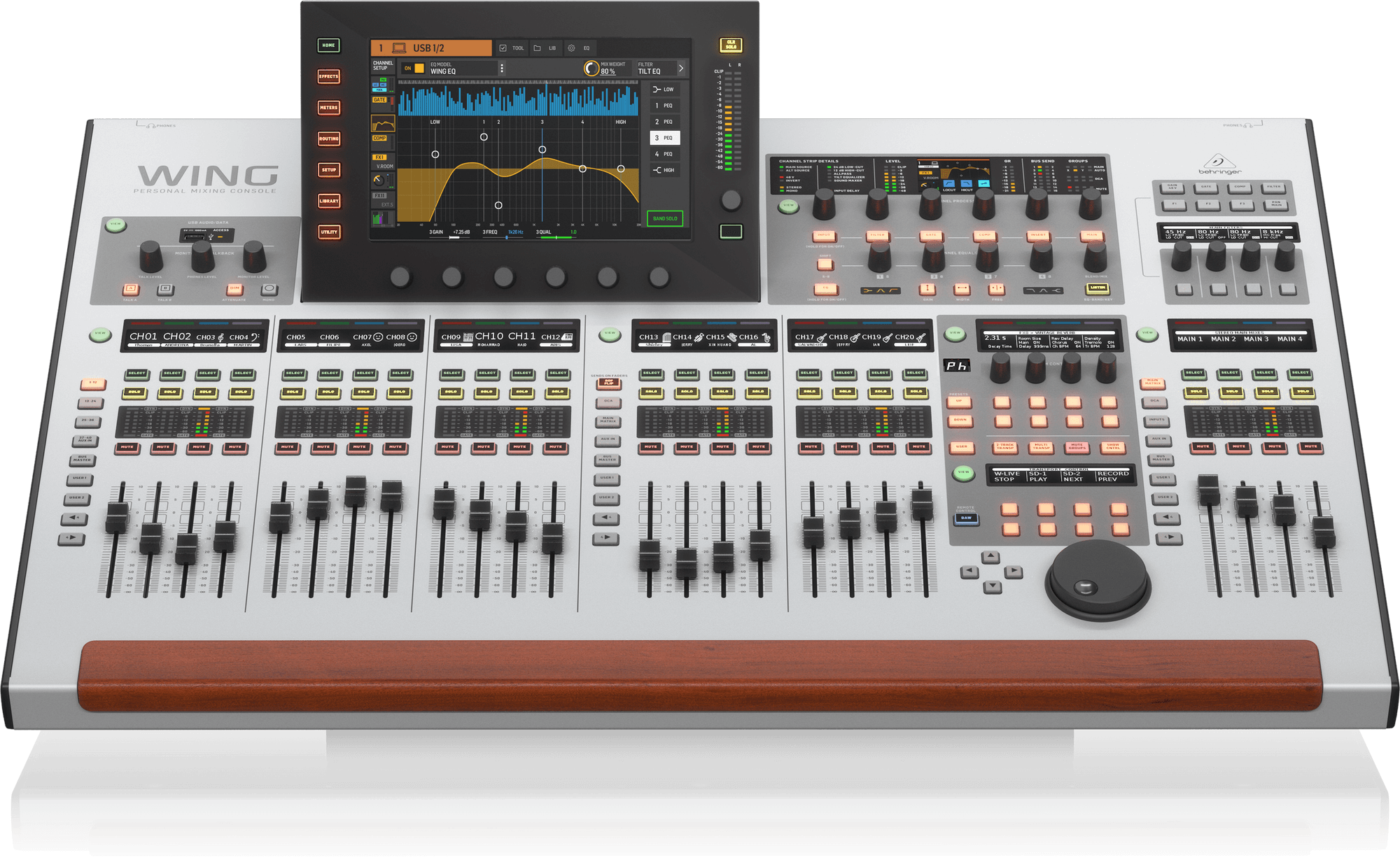 Behringer WING 48-Channel, 28-Bus Full Stereo Digital Mixing Console with 24-Fader Control Surface and 10" Touch Screen
