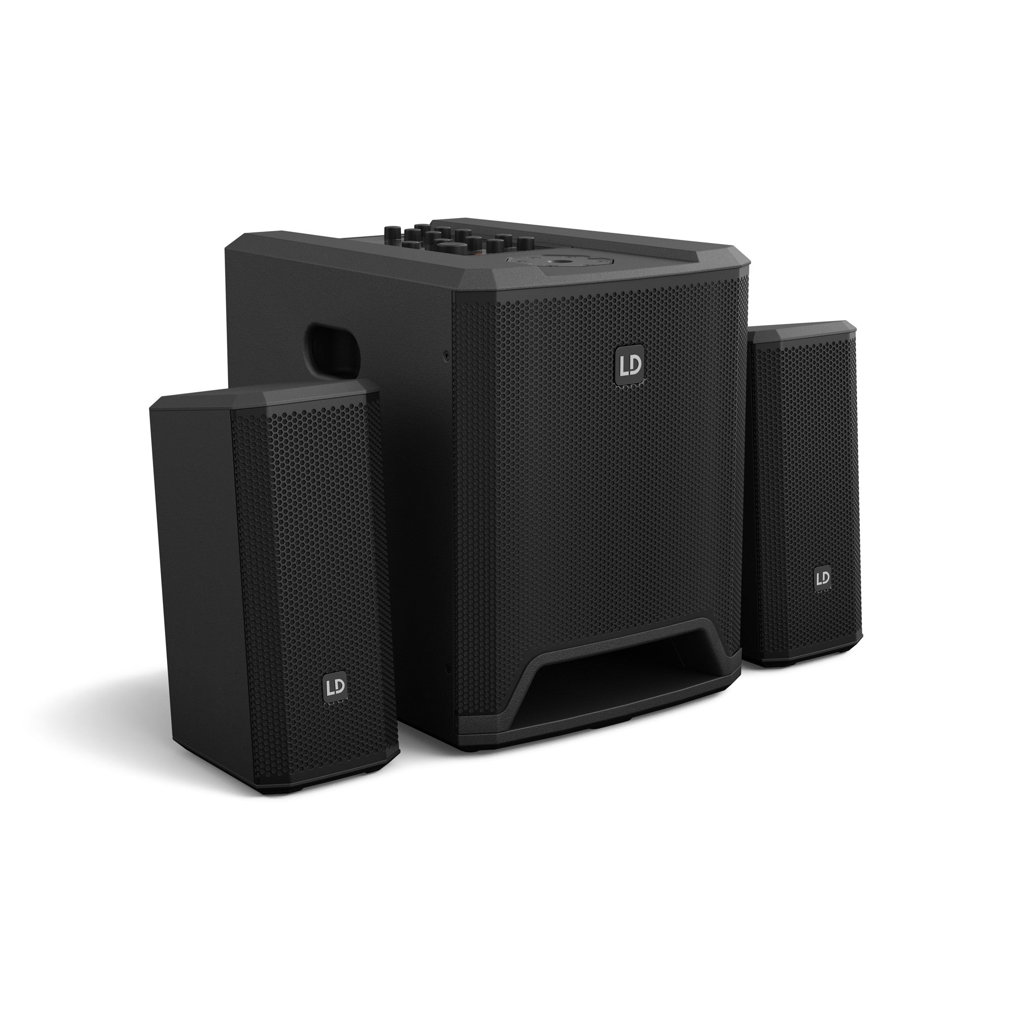 LD Systems LDDAVE10G4XINT 680W Bluetooth 5.0 Streaming  Compact 2.1 Powered Sound System - 2x Dual 4" Satellite + 10" Sub - Set