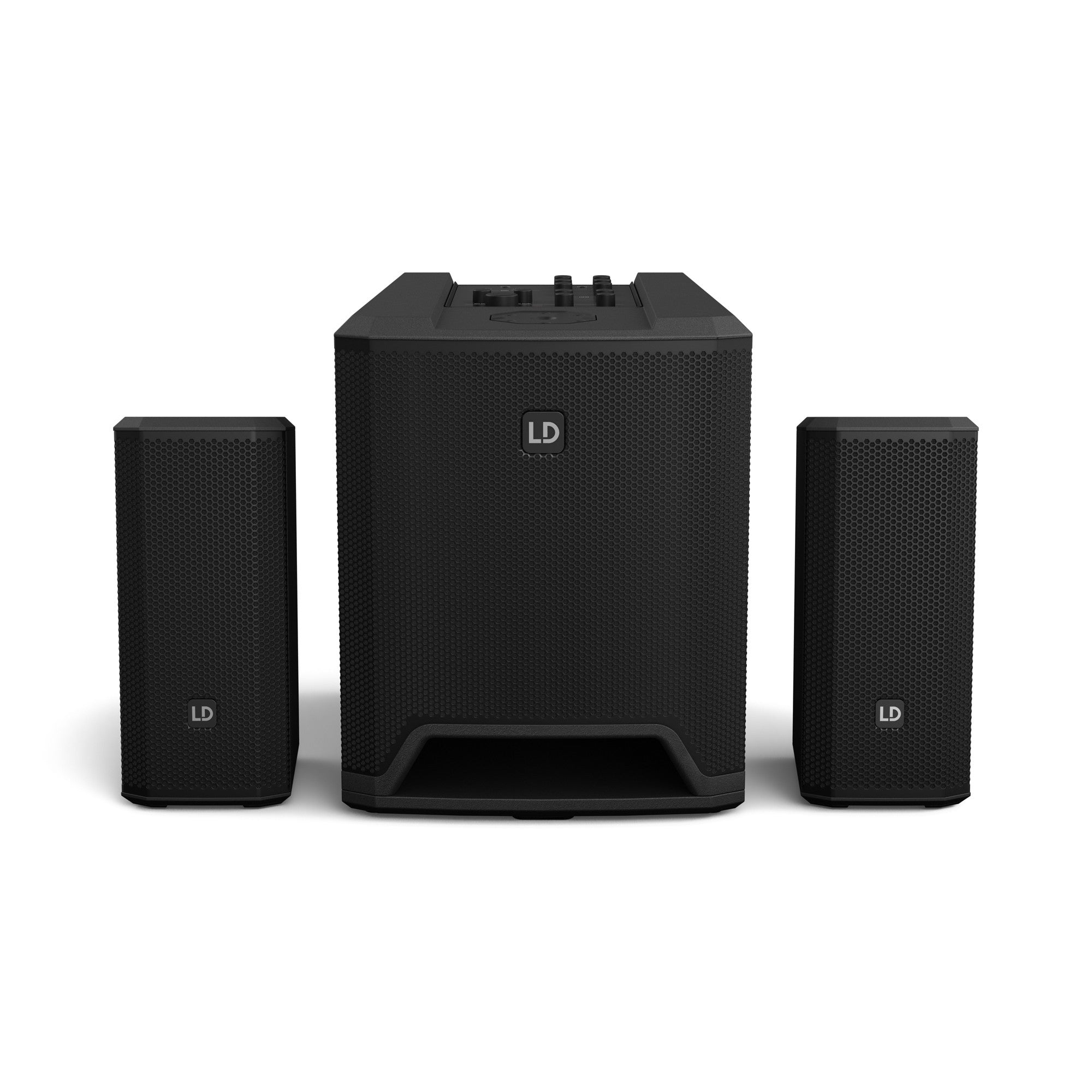 LD Systems LDDAVE10G4XINT 680W Bluetooth 5.0 Streaming  Compact 2.1 Powered Sound System - 2x Dual 4" Satellite + 10" Sub - Set