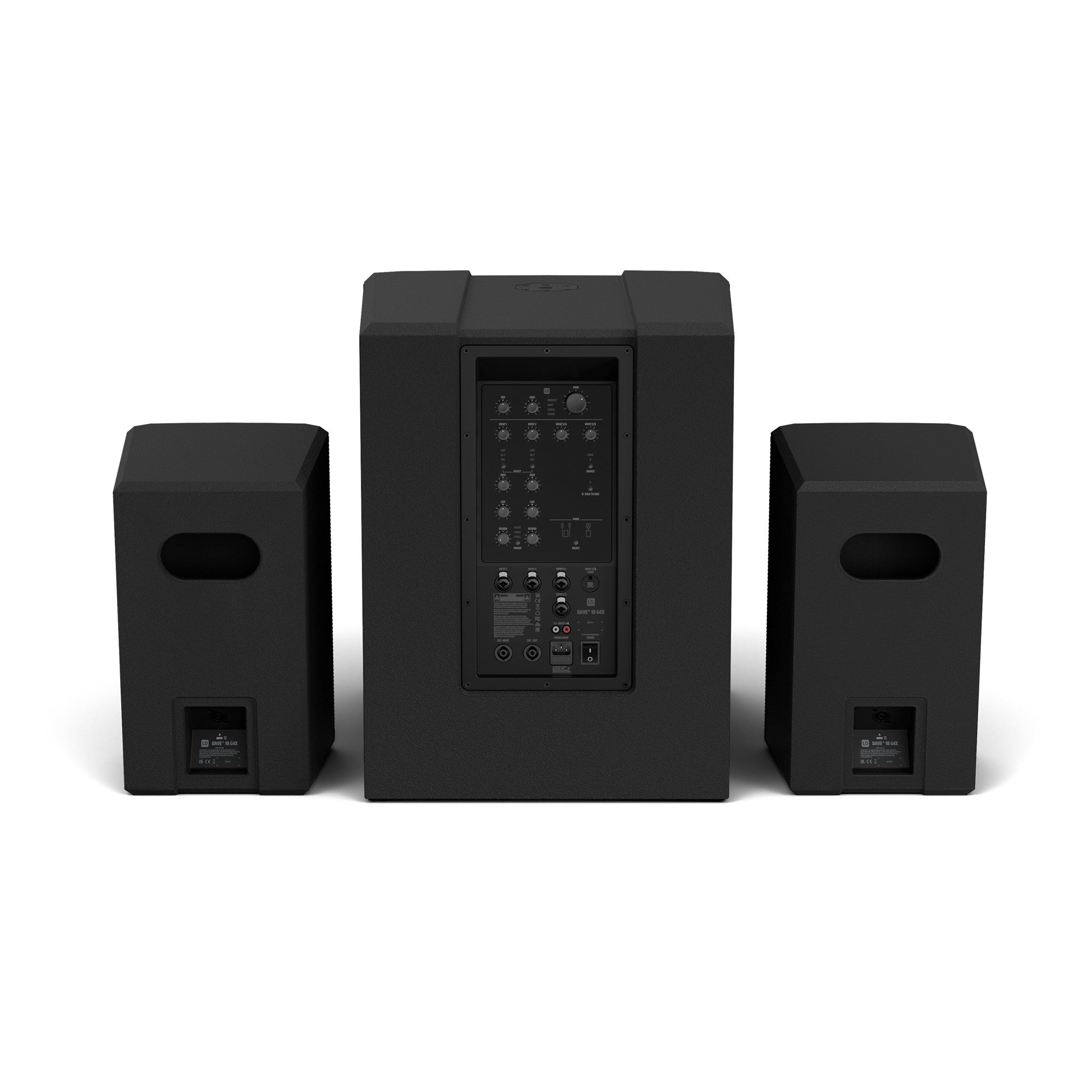 LD Systems LDDAVE18G4XINT 4000W Bluetooth 5.0 Streaming  Compact 2.1 powered PA system - 2x 8" Satellite + 18" Sub Sub - Set