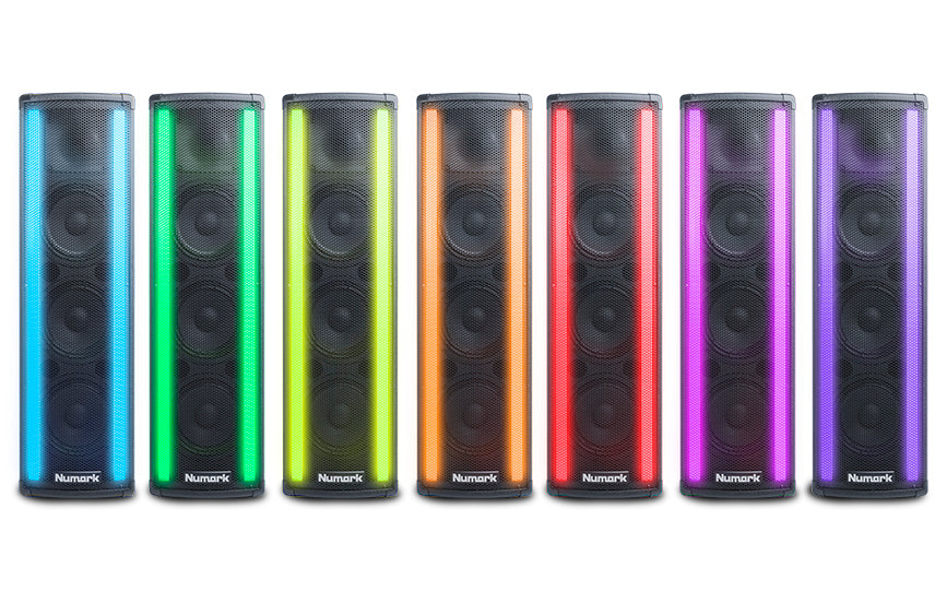 Numark Lightwave DJ Active Loudspeaker 200W 6.5" with Built-in Beat Sync’d Light Show - Each