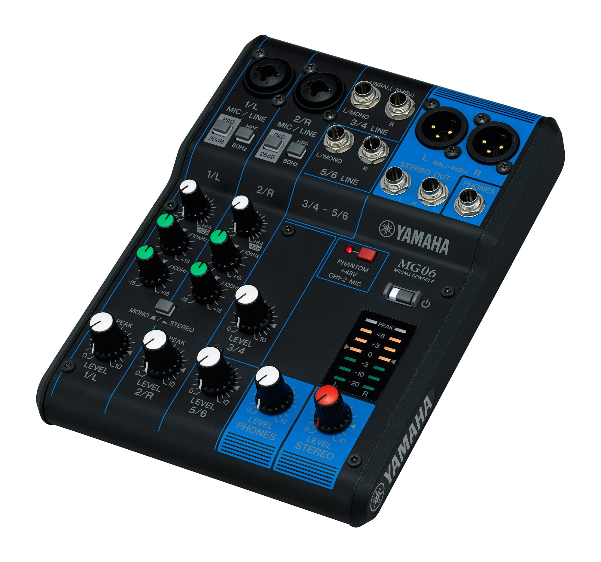 Yamaha MG06 6-Channel Analog Mixer - Each