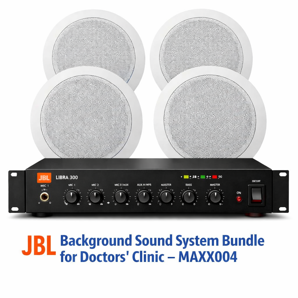 JBL Background Sound System Bundle for Doctors’ Clinic – MAXX004