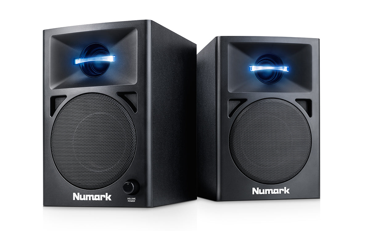 Numark N-Wave 360 Powered Desktop 60W 3" DJ Monitors Speakers - Pair