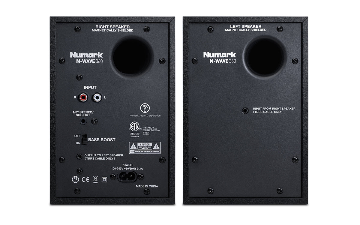 Numark N-Wave 360 Powered Desktop 60W 3" DJ Monitors Speakers - Pair