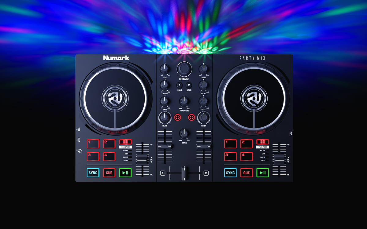 Numark Party Mix MK II DJ Controller with Built-In Light Show