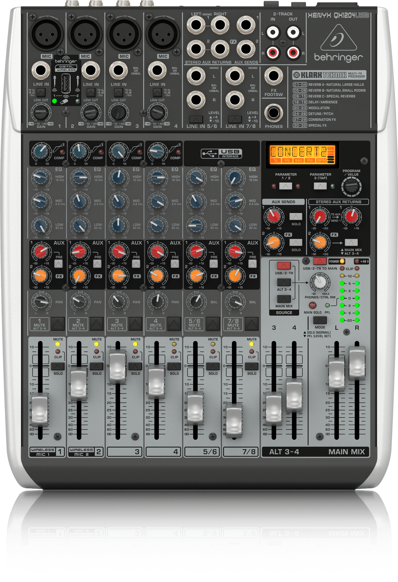 BEHRINGER XENYX QX1204USB アナログミキサー 開封のみ Behringer Xenyx QX1204USB Premium 12-Input 2/2-Bus Mixer with