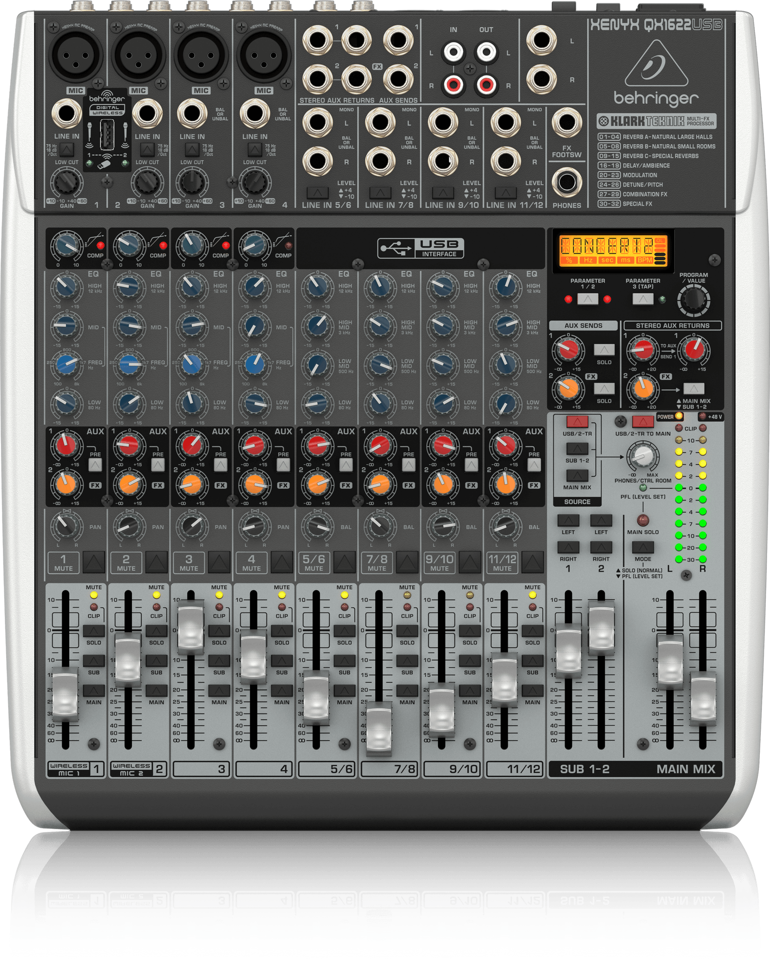 【美品】Behringer XENYX QX1622USB Behringer Xenyx QX1622USB Premium 16-Input 2/2-Bus Mixer with XENYX Mi