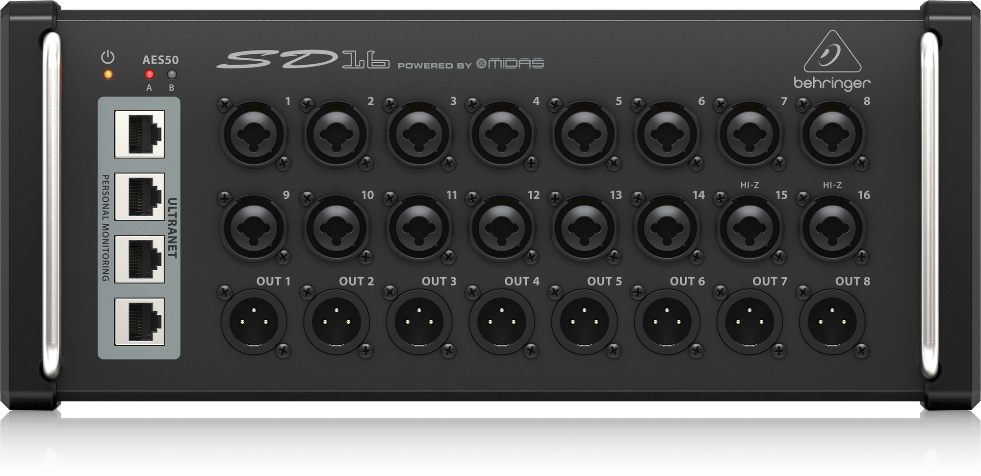 Behringer SD16 I/O Stage Box with 16 Remote-Controllable Midas Preamps