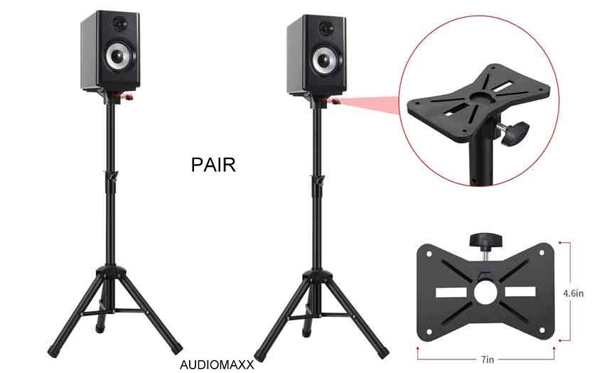 SpeakerTripod Stand AVT-DT003 Min. 2ft Upto 4ft Adjustable With Drop Pole - Pair