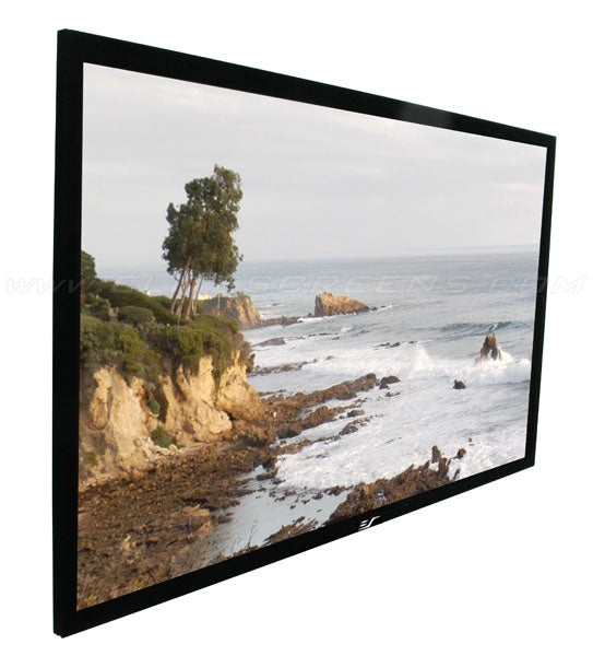 Elite ER110WH1 Sable Frame 110" Diag. 16:9, Active 3D4K UltraHD Ready Fixed Projector Screen - Each