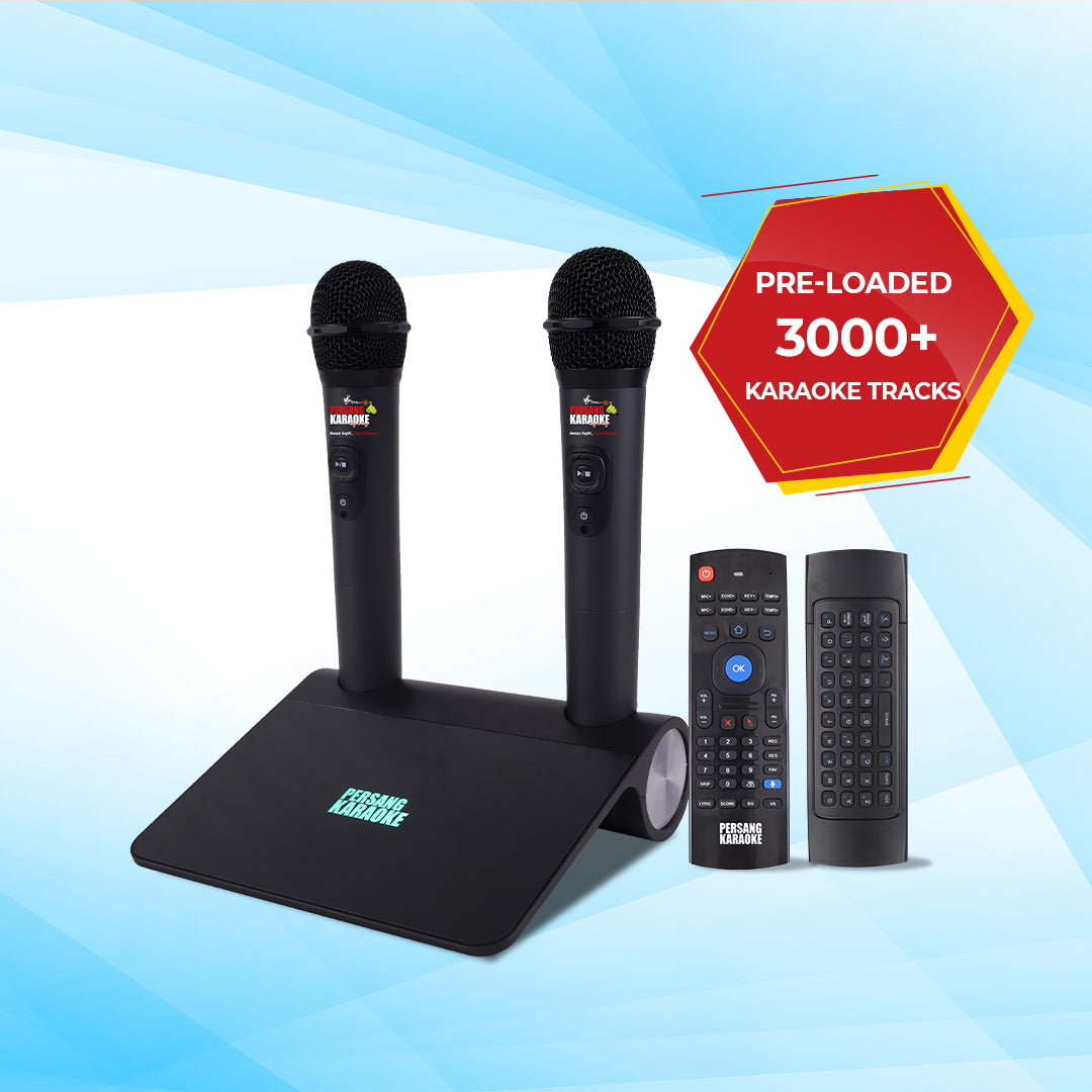 Persang Symphony+ Android Karaoke System HDMI 1080 With Preloaded Songs And 2 Wirelss Mics