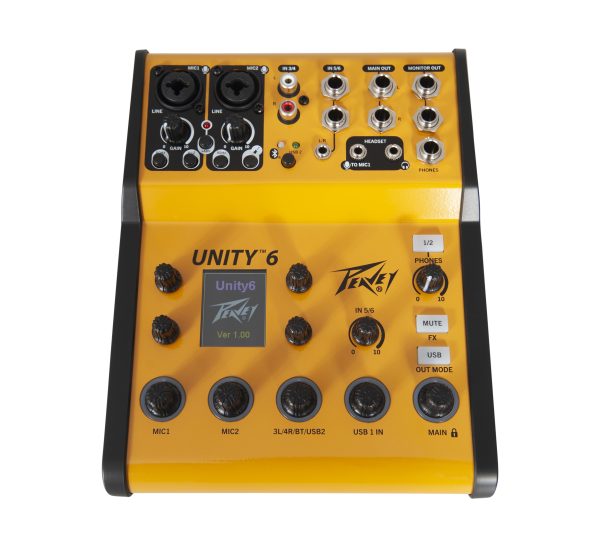 Peavey Unity 6 DM Compact 6-Channel Mixer with DSP Effects, USB/SD Player, Bluetooth & Aux Send - Audiomaxx India