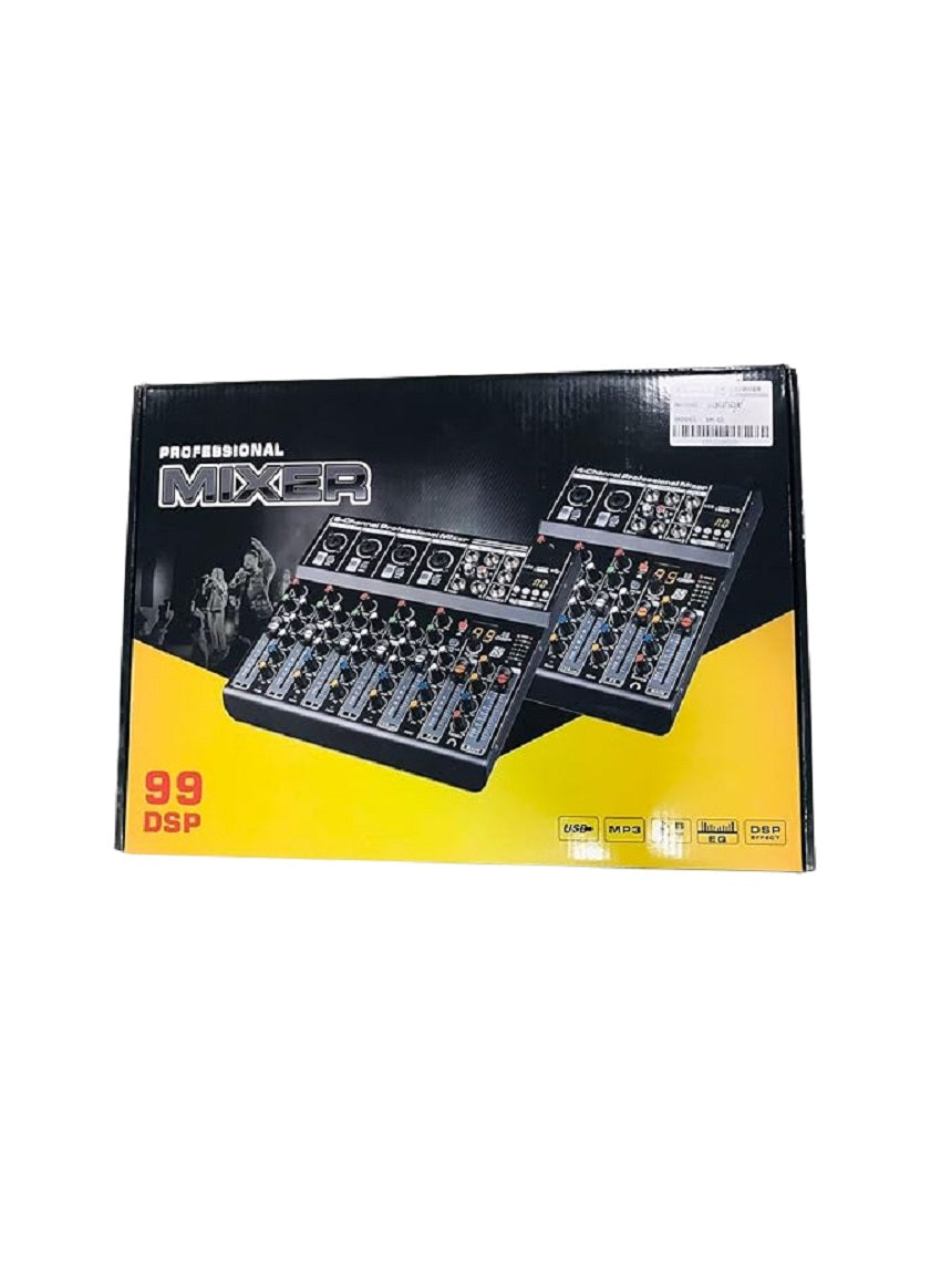 SoundX SK22 Audio Mixer 4 Ch. With Digital Display, USB, MP3, Bluetooth & Effects