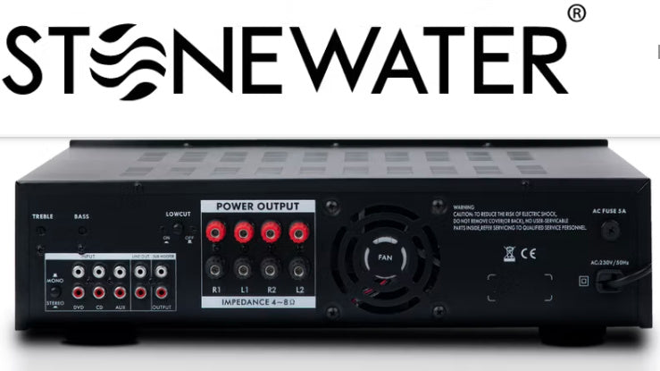 Stonewater Zone4 Commercial 4 Zone 220w Amplifier With Individual Vol. Control, USB