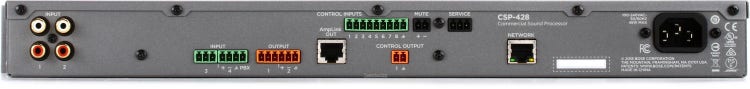 Bose CSP428 Commercial Sound Processor PA Management with 4-in/2-out Analog I/O, AmpLink Output, and 32-bit DSP - Each
